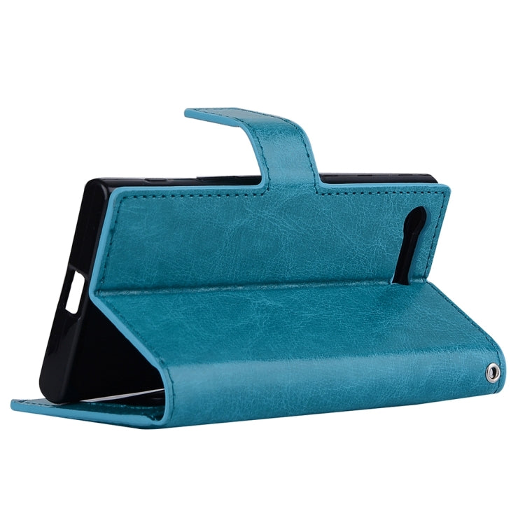 For Sony Xperia X Compact Crazy Horse Texture Horizontal Flip PU Leather Case with Holder & Card Slots & Wallet & Lanyard