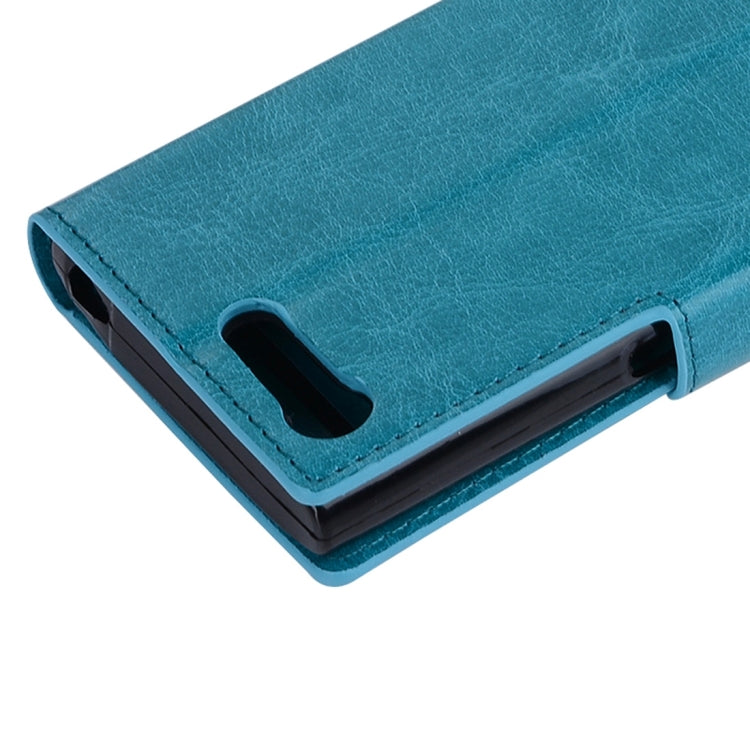 For Sony Xperia X Compact Crazy Horse Texture Horizontal Flip PU Leather Case with Holder & Card Slots & Wallet & Lanyard