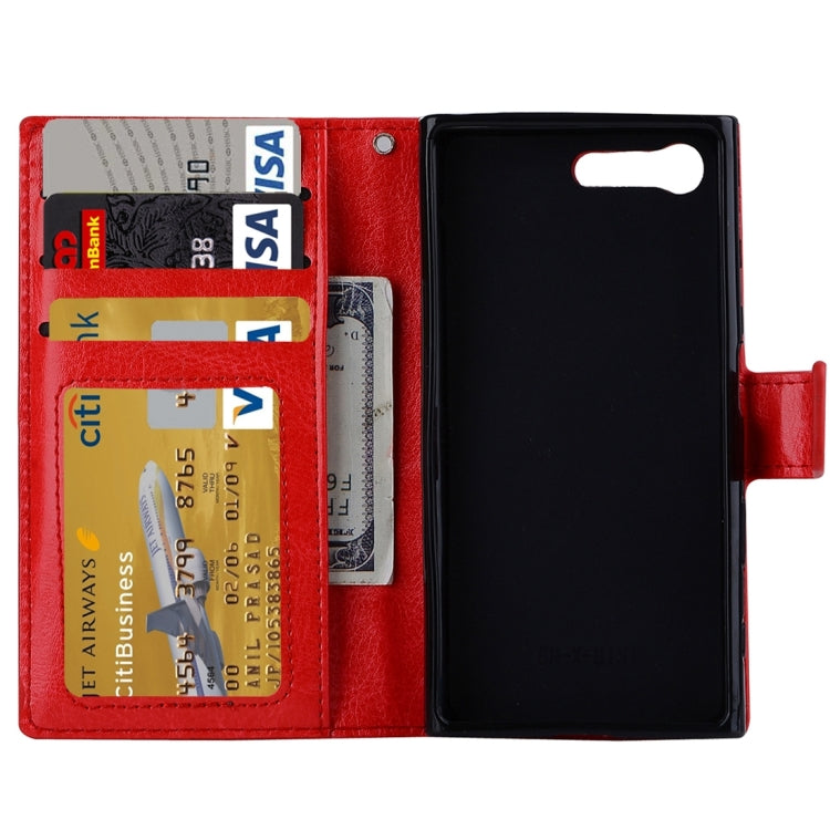 For Sony Xperia X Compact Crazy Horse Texture Horizontal Flip PU Leather Case with Holder & Card Slots & Wallet & Lanyard