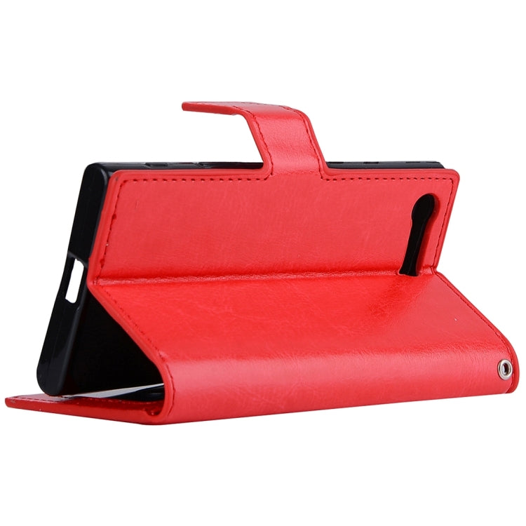 For Sony Xperia X Compact Crazy Horse Texture Horizontal Flip PU Leather Case with Holder & Card Slots & Wallet & Lanyard