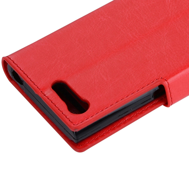 For Sony Xperia X Compact Crazy Horse Texture Horizontal Flip PU Leather Case with Holder & Card Slots & Wallet & Lanyard