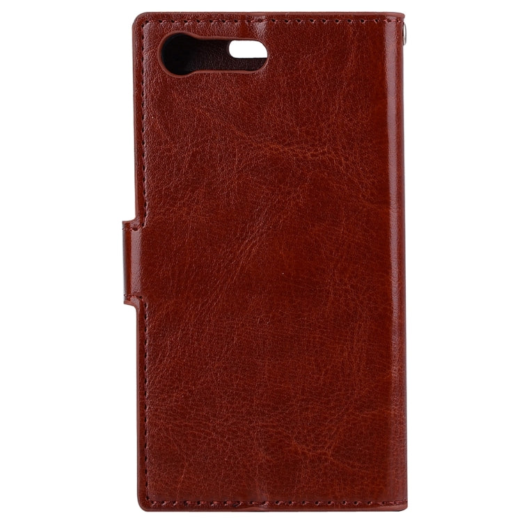 For Sony Xperia X Compact Crazy Horse Texture Horizontal Flip PU Leather Case with Holder & Card Slots & Wallet & Lanyard