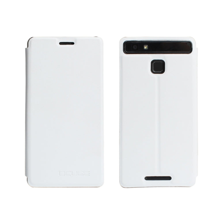 OCUBE for Vernee Thor E Litchi Texture Horizontal Flip Leather Case with Holder for Vernee Thor E(White)