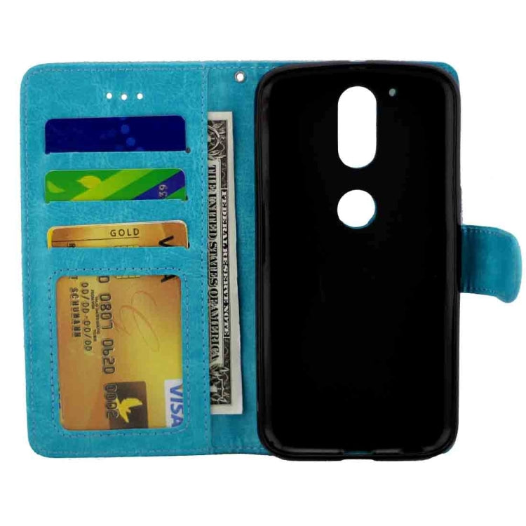 For Motorola Moto G (4rd gen) Crazy Horse Texture Horizontal Flip Magnetic Snap Leather Case with Adjustable Holder & Card Slots & Photo Frame & Wallet