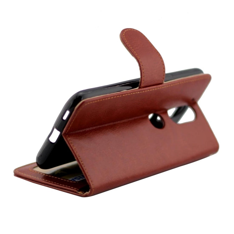 For Motorola Moto G (4rd gen) Crazy Horse Texture Horizontal Flip Magnetic Snap Leather Case with Adjustable Holder & Card Slots & Photo Frame & Wallet