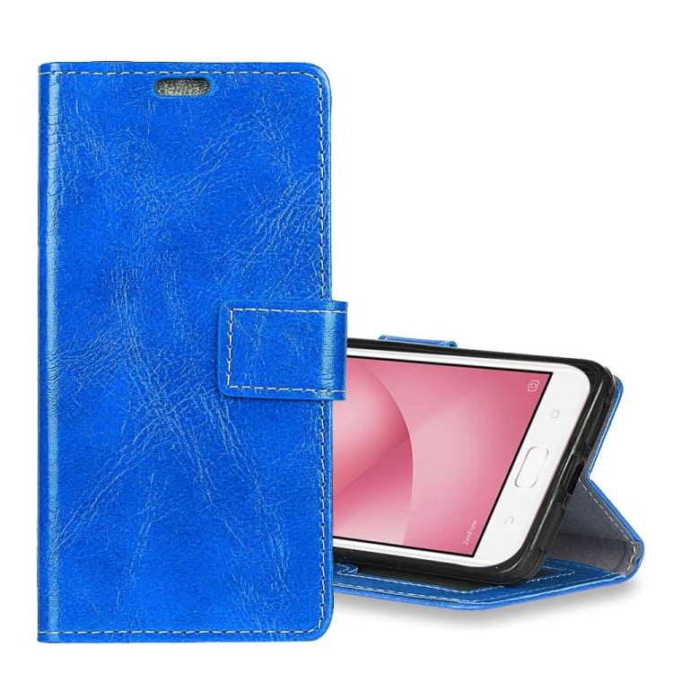 For Asus ZenFone 4 Max ZC520KL Retro Crazy Horse Texture Horizontal Flip Leather Case with Holder & Card Slots & Wallet & Photo Frame