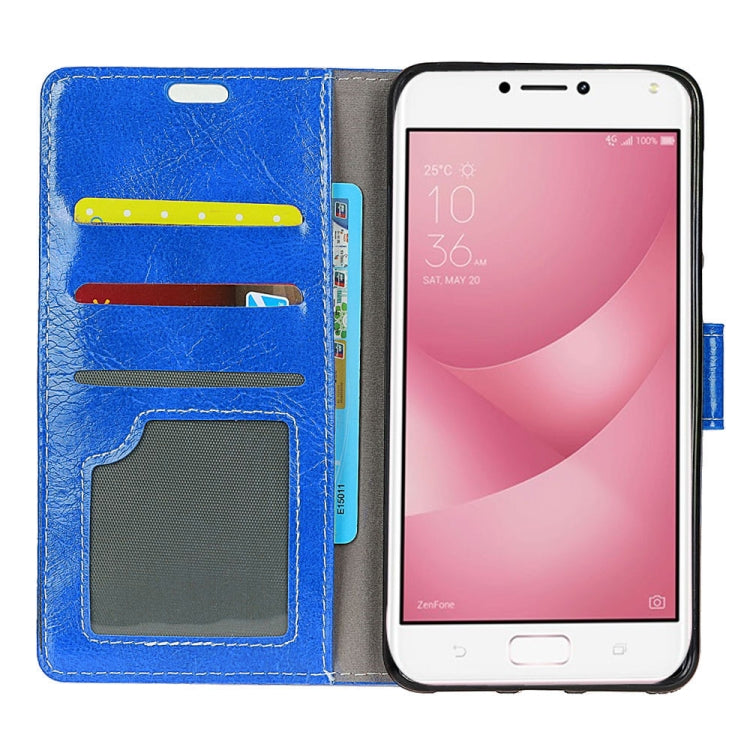 For Asus ZenFone 4 Max ZC520KL Retro Crazy Horse Texture Horizontal Flip Leather Case with Holder & Card Slots & Wallet & Photo Frame