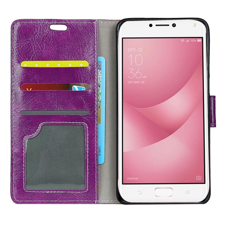 For Asus ZenFone 4 Max ZC520KL Retro Crazy Horse Texture Horizontal Flip Leather Case with Holder & Card Slots & Wallet & Photo Frame