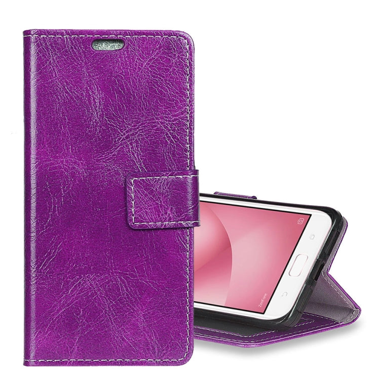 For Asus ZenFone 4 Max ZC520KL Retro Crazy Horse Texture Horizontal Flip Leather Case with Holder & Card Slots & Wallet & Photo Frame