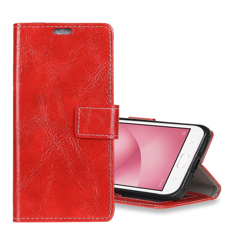 For Asus ZenFone 4 Max ZC520KL Retro Crazy Horse Texture Horizontal Flip Leather Case with Holder & Card Slots & Wallet & Photo Frame