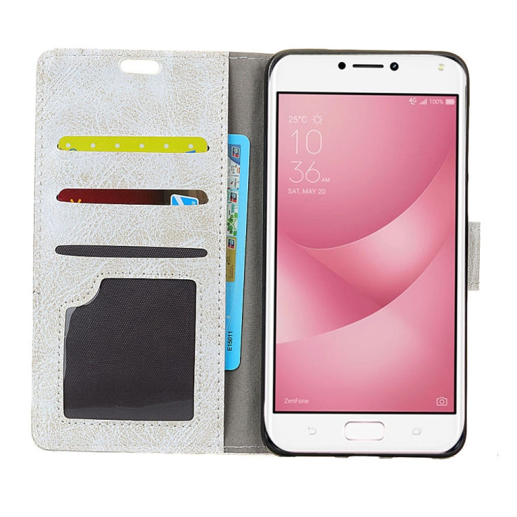 For Asus ZenFone 4 Max ZC520KL Retro Crazy Horse Texture Horizontal Flip Leather Case with Holder & Card Slots & Wallet & Photo Frame