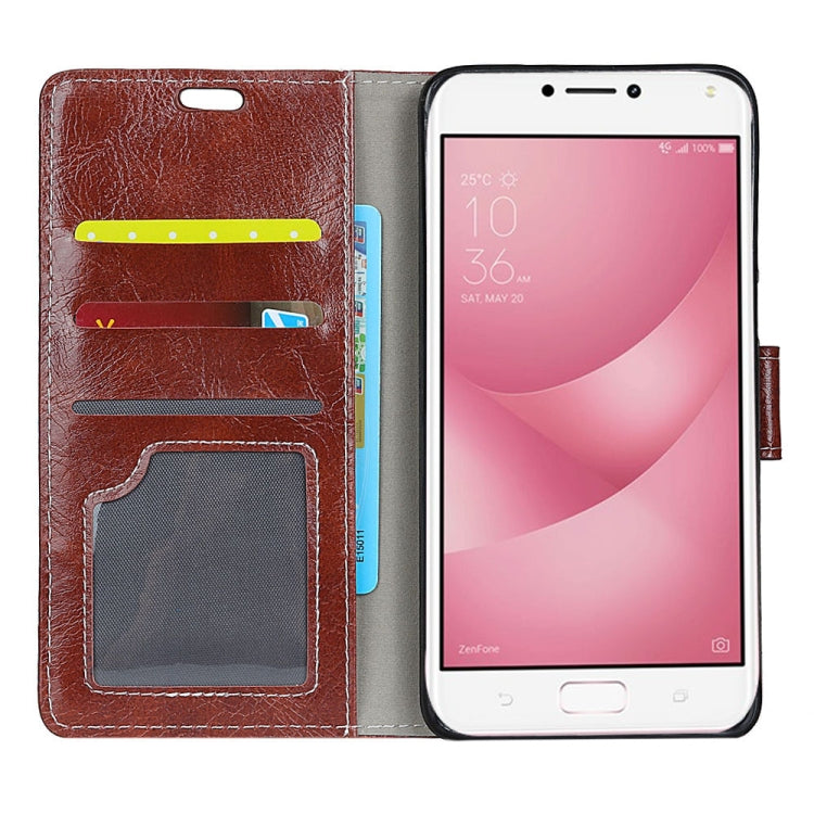 For Asus ZenFone 4 Max ZC520KL Retro Crazy Horse Texture Horizontal Flip Leather Case with Holder & Card Slots & Wallet & Photo Frame