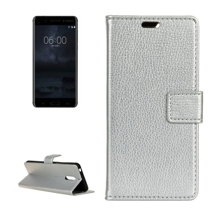 For Nokia 6 Litchi Texture Horizontal Flip Leather Case with Holder & Card Slots & Wallet & Photo Frame