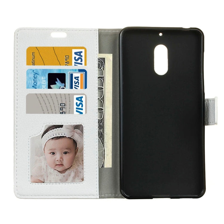 For Nokia 6 Litchi Texture Horizontal Flip Leather Case with Holder & Card Slots & Wallet & Photo Frame