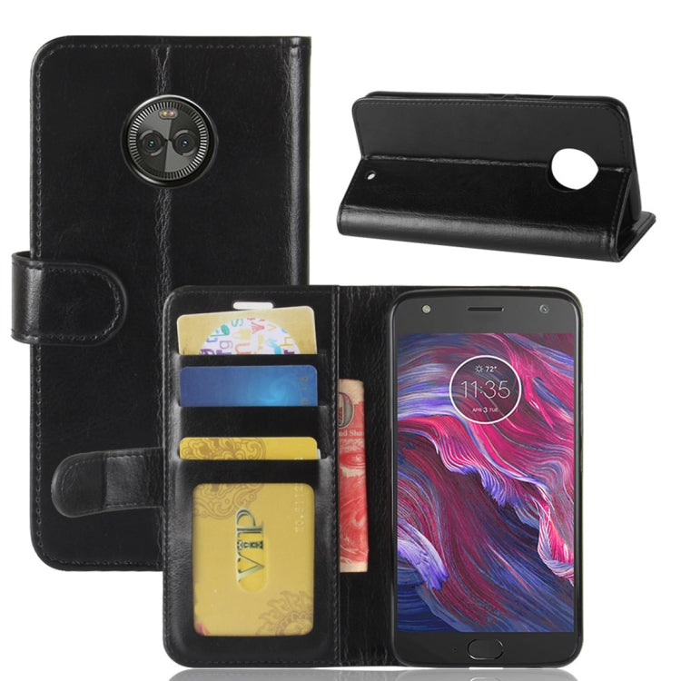 For Motorola Moto X4 Crazy Horse Texture Horizontal Flip Leather Case with Holder & Card Slots & Wallet & Photo Frame