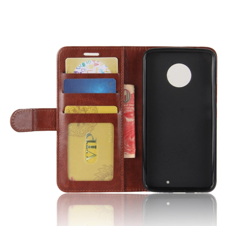 For Motorola Moto X4 Crazy Horse Texture Horizontal Flip Leather Case with Holder & Card Slots & Wallet & Photo Frame