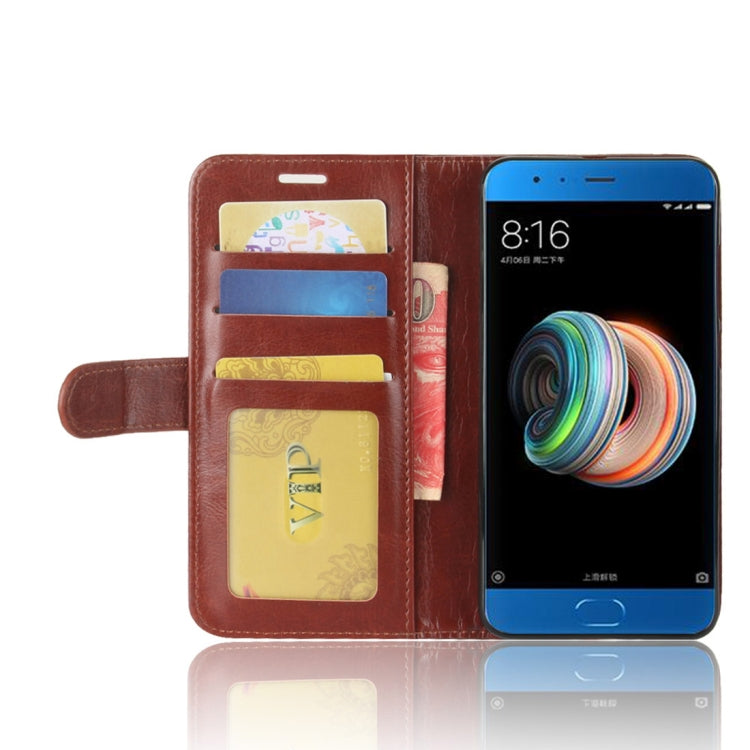 For Xiaomi Mi Note 3 Crazy Horse Texture Horizontal Flip Leather Case with Holder & Card Slots & Wallet & Photo Frame