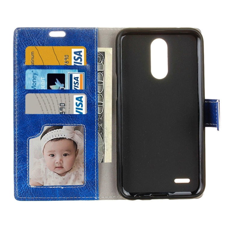 For LG K10 (2017) (EU Version) Retro Crazy Horse Texture Horizontal Flip Leather Case with Holder & Card Slots & Wallet & Photo Frame