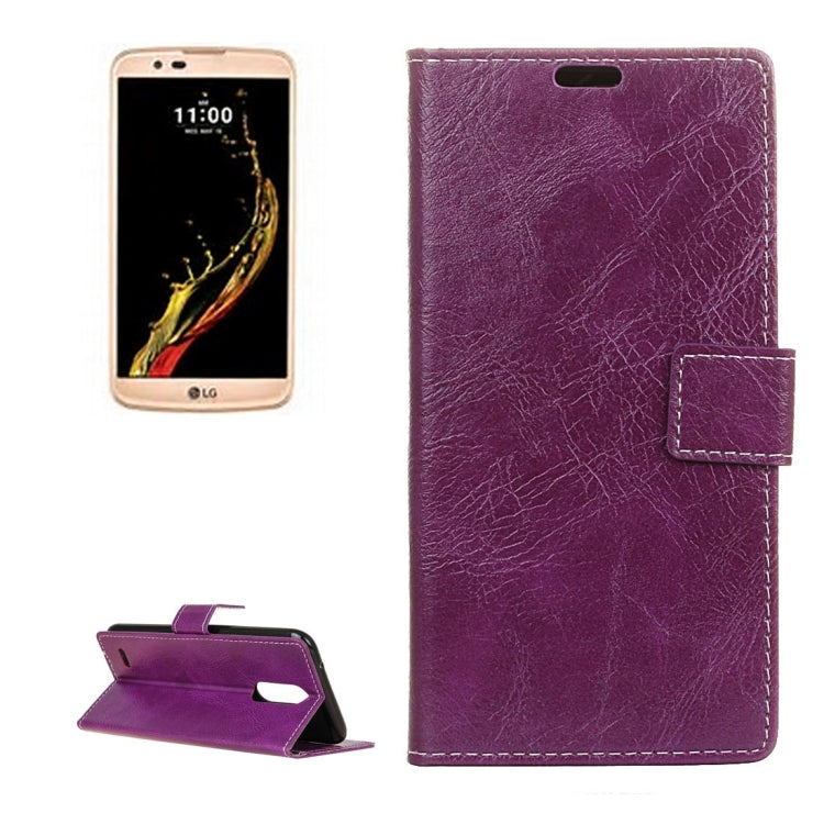 For LG K10 (2017) (EU Version) Retro Crazy Horse Texture Horizontal Flip Leather Case with Holder & Card Slots & Wallet & Photo Frame