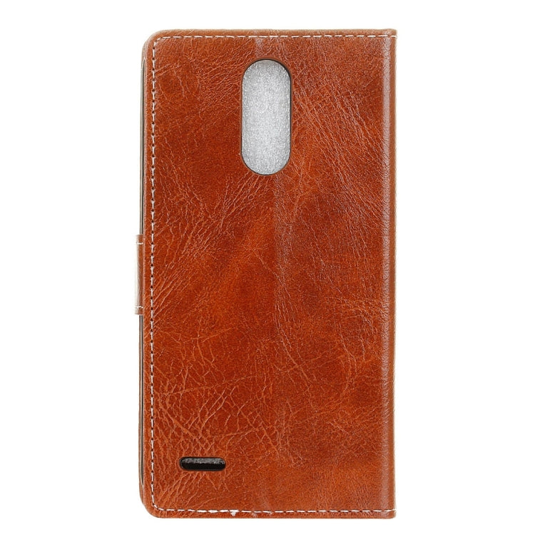 For LG K10 (2017) (EU Version) Retro Crazy Horse Texture Horizontal Flip Leather Case with Holder & Card Slots & Wallet & Photo Frame