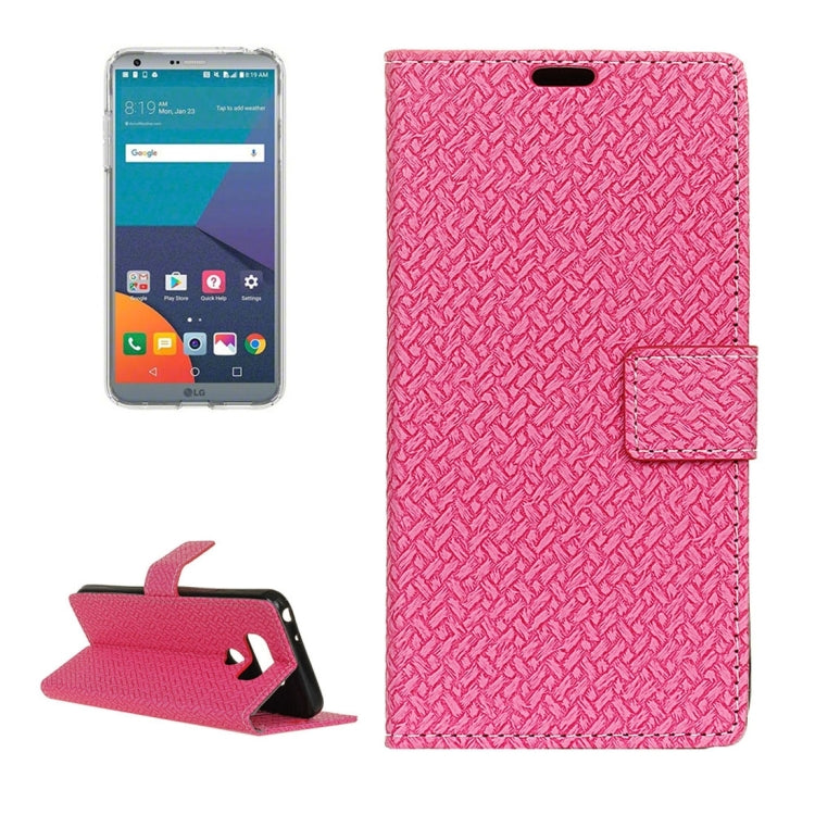 For LG G6 Knit Texture Horizontal Flip Leather Case with Holder & Card Slots & Wallet & Photo Frame