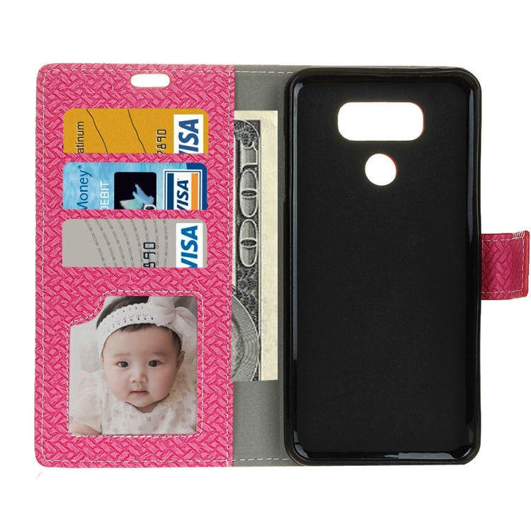 For LG G6 Knit Texture Horizontal Flip Leather Case with Holder & Card Slots & Wallet & Photo Frame