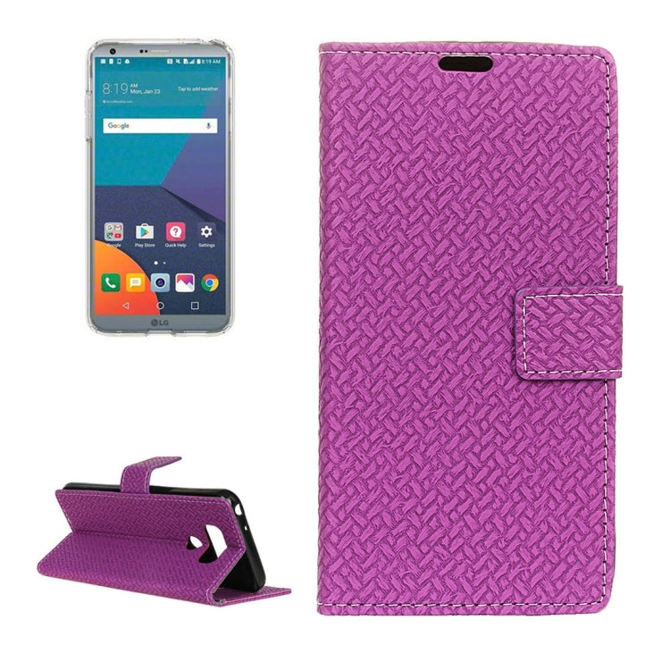For LG G6 Knit Texture Horizontal Flip Leather Case with Holder & Card Slots & Wallet & Photo Frame