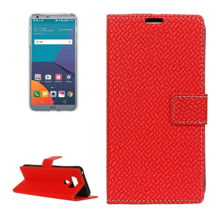For LG G6 Knit Texture Horizontal Flip Leather Case with Holder & Card Slots & Wallet & Photo Frame