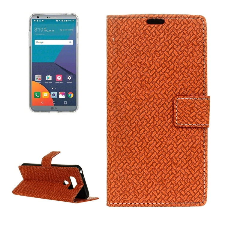 For LG G6 Knit Texture Horizontal Flip Leather Case with Holder & Card Slots & Wallet & Photo Frame