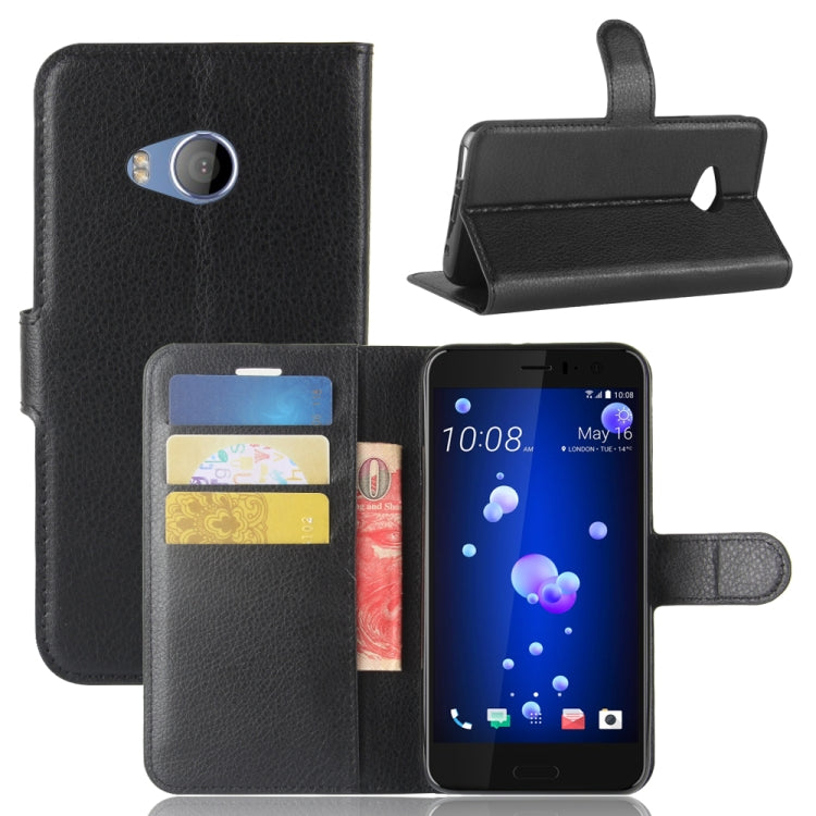 For HTC U11 Life Litchi Texture Horizontal Flip Leather Case with Holder & Card Slots & Wallet