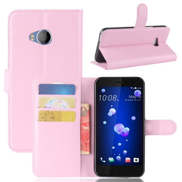 For HTC U11 Life Litchi Texture Horizontal Flip Leather Case with Holder & Card Slots & Wallet