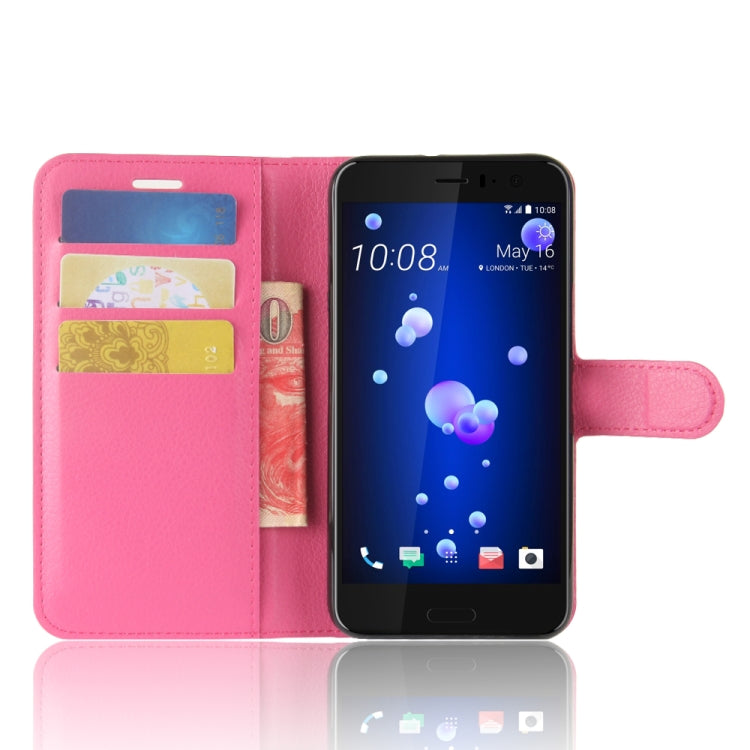 For HTC U11 Life Litchi Texture Horizontal Flip Leather Case with Holder & Card Slots & Wallet