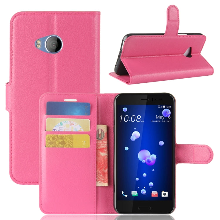 For HTC U11 Life Litchi Texture Horizontal Flip Leather Case with Holder & Card Slots & Wallet