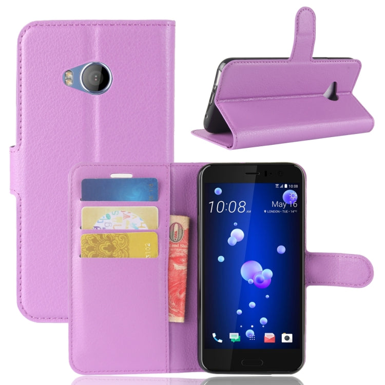 For HTC U11 Life Litchi Texture Horizontal Flip Leather Case with Holder & Card Slots & Wallet