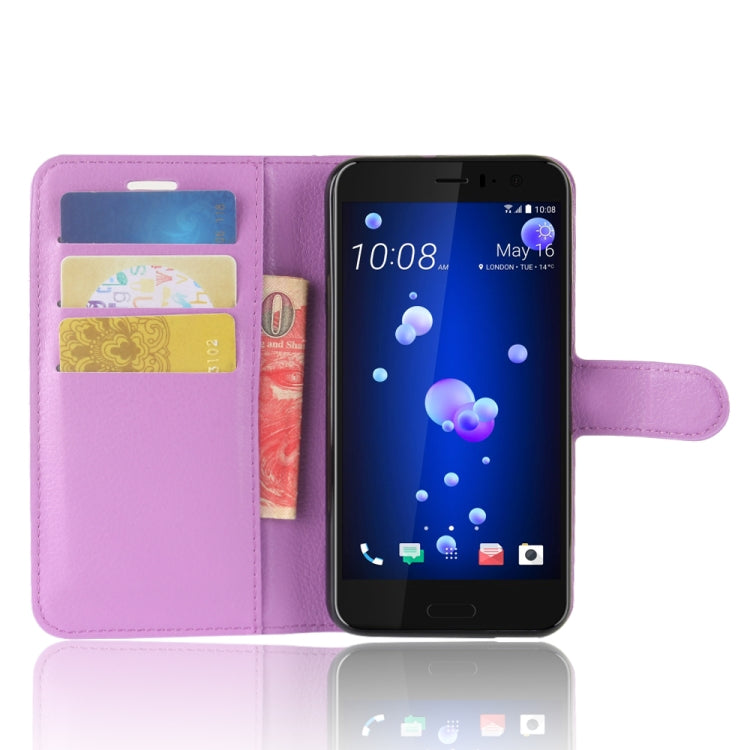 For HTC U11 Life Litchi Texture Horizontal Flip Leather Case with Holder & Card Slots & Wallet