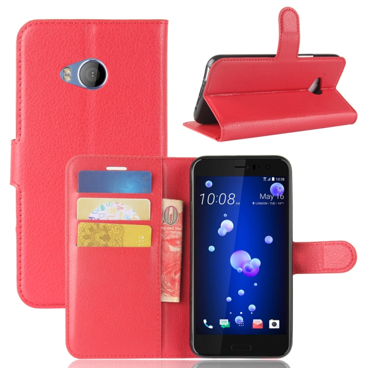 For HTC U11 Life Litchi Texture Horizontal Flip Leather Case with Holder & Card Slots & Wallet