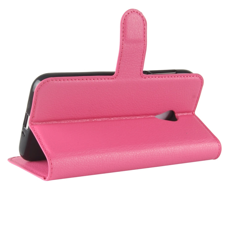 For Alcatel U5 HD Litchi Texture Horizontal Flip Leather Case with Holder & Card Slots & Wallet