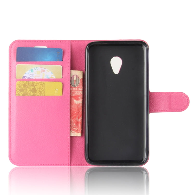 For Alcatel U5 HD Litchi Texture Horizontal Flip Leather Case with Holder & Card Slots & Wallet