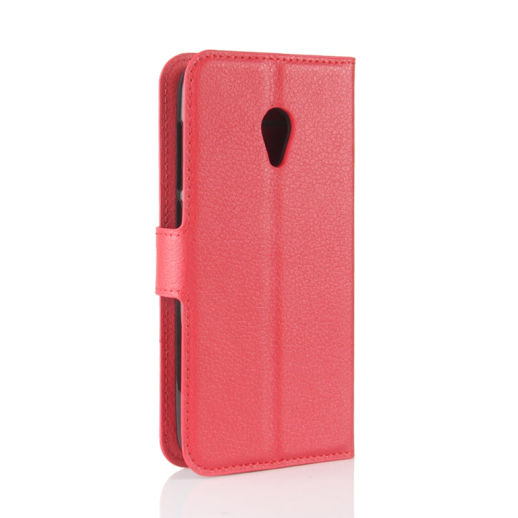 For Alcatel U5 HD Litchi Texture Horizontal Flip Leather Case with Holder & Card Slots & Wallet