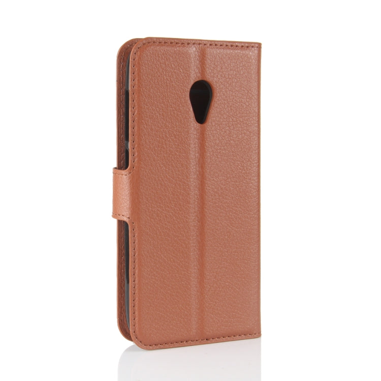 For Alcatel U5 HD Litchi Texture Horizontal Flip Leather Case with Holder & Card Slots & Wallet