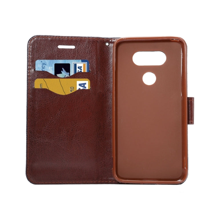 For LG G6 Denim Texture Horizontal Flip Leather Case with Holder & Card Slots (Dark Blue)