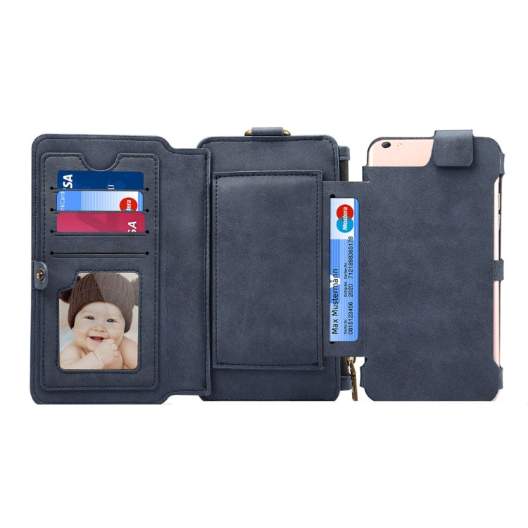 Dibase Multi-function Sheep Bar Material Universal Horizontal Flip Case for Huawei P10 Plus/OPPO R9/OPPO R9S/Vivo X9 with Holder & Card Slots & Photo Frame & Hook & Detachable Back Protective Case