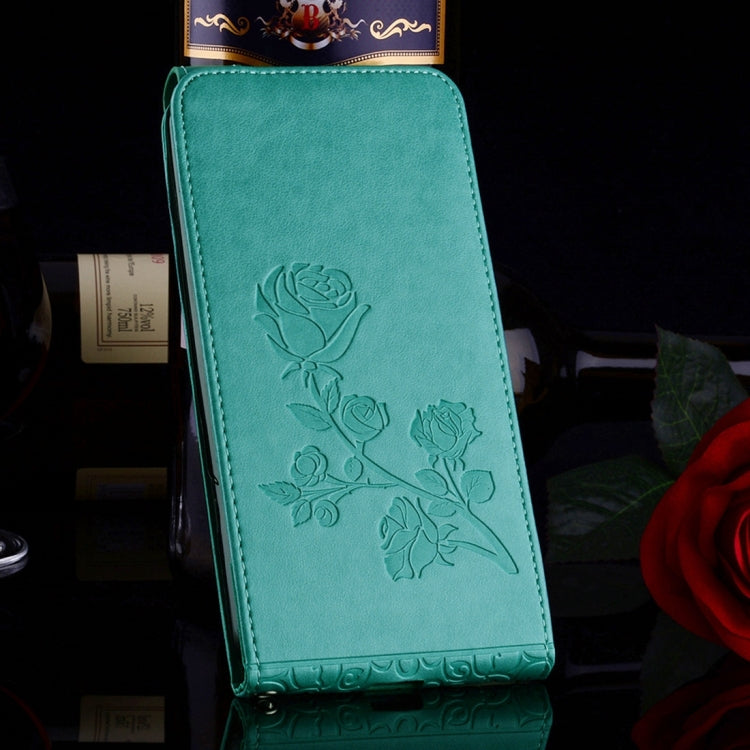 For Huawei P8 Lite (2017) Roses Pressed Flowers Pattern Vertical Flip Leather Case with Card Slot & Lanyard