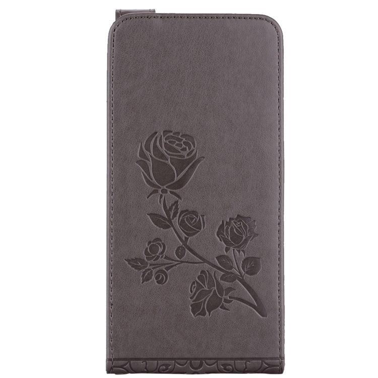 For Huawei P8 Lite (2017) Roses Pressed Flowers Pattern Vertical Flip Leather Case with Card Slot & Lanyard