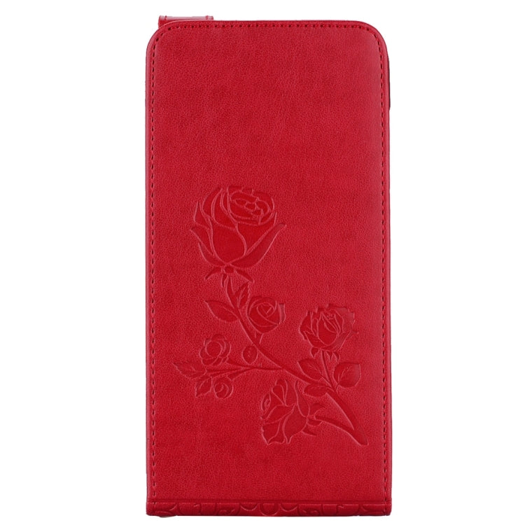 For Huawei P8 Lite (2017) Roses Pressed Flowers Pattern Vertical Flip Leather Case with Card Slot & Lanyard