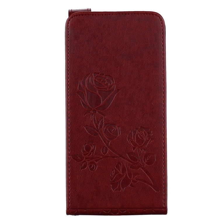 For Huawei P8 Lite (2017) Roses Pressed Flowers Pattern Vertical Flip Leather Case with Card Slot & Lanyard