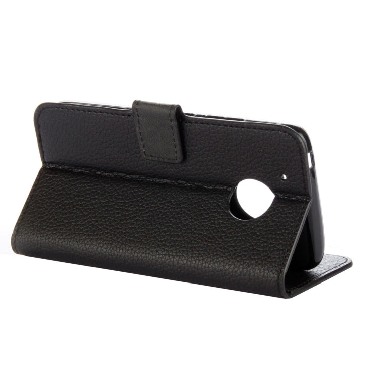 For Motorola Moto G (5th Gen.) Litchi Texture Horizontal Flip Leather Case with Holder & Card Slots & Wallet(Black)