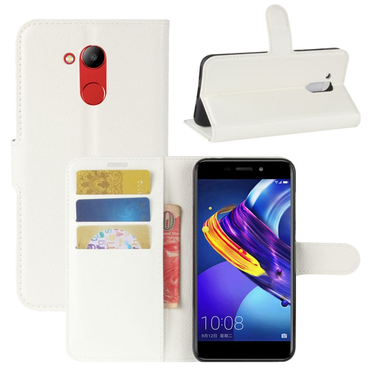 For Huawei Honor V9 Play Litchi Texture PU + TPU Horizontal Flip Leather Case With Holder & Card Slots & Wallet