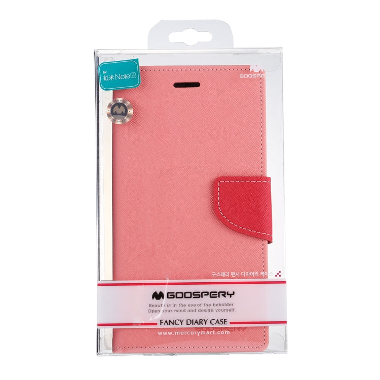 GOOSPERY FANCY DIARY Series for Xiaomi Redmi Note 4 / 4X Cross Texture Horizontal Flip Leather Case with Holder & Card Slots & Wallet