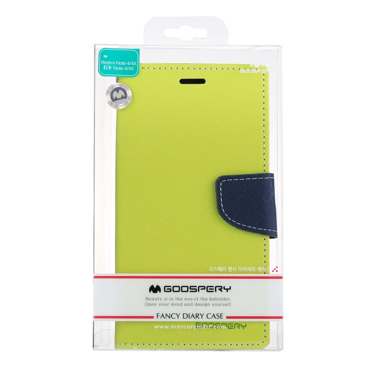 GOOSPERY FANCY DIARY Series for Xiaomi Redmi Note 4 / 4X Cross Texture Horizontal Flip Leather Case with Holder & Card Slots & Wallet